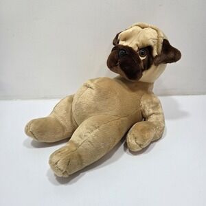 Bestever Toy Pug Dog Plush Lounging  Puppy Laying Stuffed Animal
